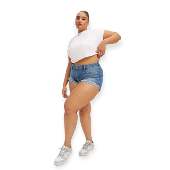 NEW Good American GOOD CURVE SHORT Shorts Women’s Plus Size 24 - Picture 4 of 13
